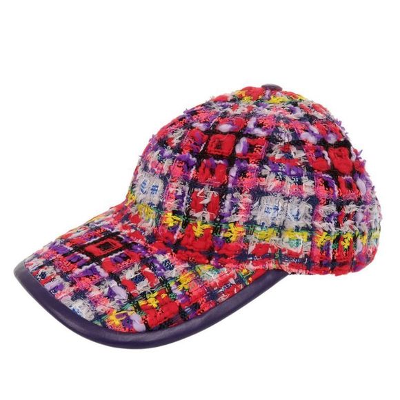 Gucci Baseball Cap GG Logo Tweed Checked 729136 3haob S Size Polyester Wool - Picture 1 of 8